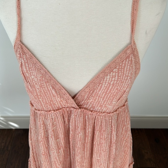 By Together Quinn Tiered Mini Dress in Coral. Size Small - Picture 2 of 6